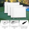 KINGTOP Golf Flag 8x6 Inch - Plain White, 420D Nylon, Tube Inserted - Mini Practice Putting Green Flags for Yard, 3-Pack