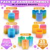DIMROM 25Pcs Spring Rainbow Party Favor - Goodie Bags Stuffers Mini Party Favors Sensory Rainbow Toy Spring - Bulk Toys Small Toys Stress Relief Items