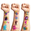 Paintball Temporary Tattoos Gun Birthday Party Decorations Favors Supplies Shooting Themed Cute Stickers 10 Sheets 100 PCS Gifts for Baby Girls Boys Class School Carnival