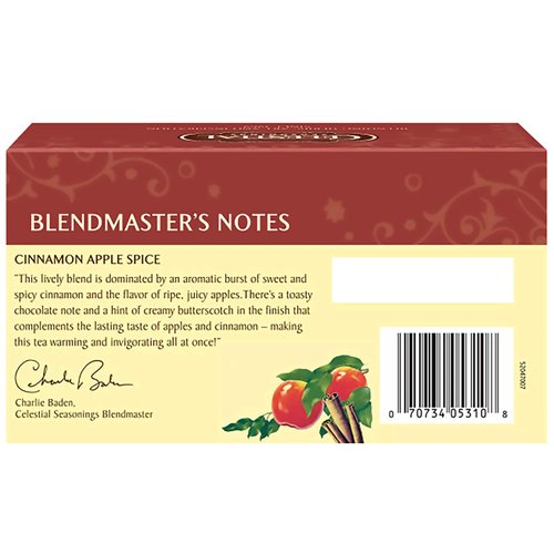 Celestial Seasonings Herbal Tea, Cinnamon Apple Spice, 20 Count