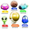 Bath Toys Light Up Floating Space Bath Tub Toy Set 6pcs Glowing Bath Toy Universe Theme Toy with Astronaut Rocket Ship Alien UFO Planet Model Educational Preschool Shower Pool Toys Gift for Kids