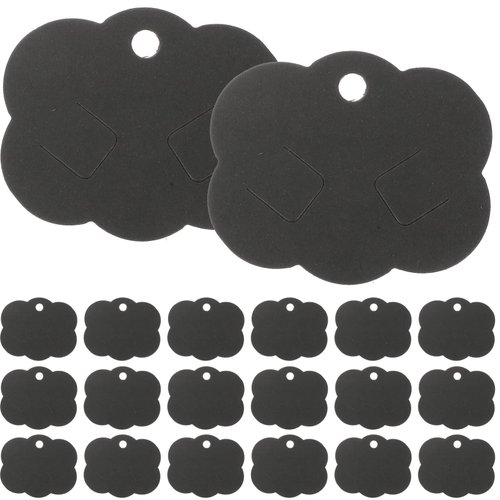 FOMIYES Hair Bow Display Cards Jewelry Display Cards 100pcs Hair Clips Brooch Holder Earring Crads Hair Barrettes Display for Shop Selling Retail Black Jewelry Display Cards