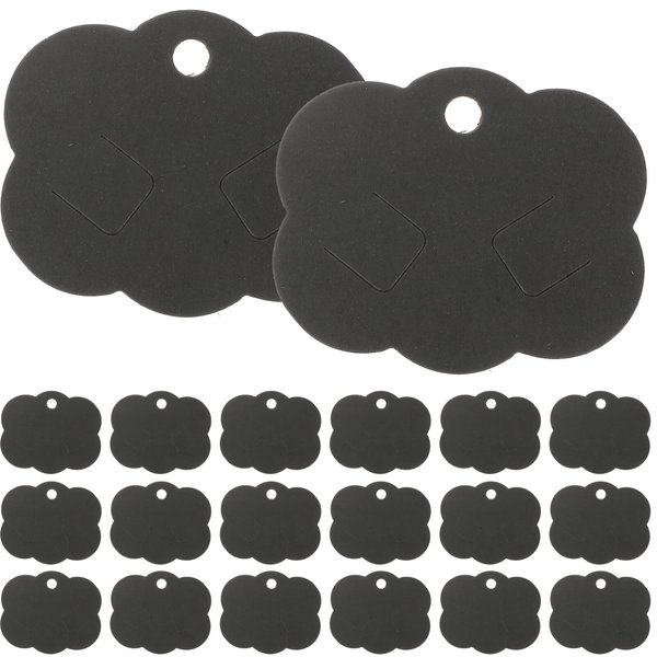FOMIYES Hair Bow Display Cards Jewelry Display Cards 100pcs Hair Clips Brooch Holder Earring Crads Hair Barrettes Display for Shop Selling Retail Black Jewelry Display Cards