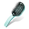 MOYOKO Detangling Hair Brush - Vented Brush for Fine, Wavy, Straight, Curly and Thick Hair, No Pull Design (Blue Chrome)