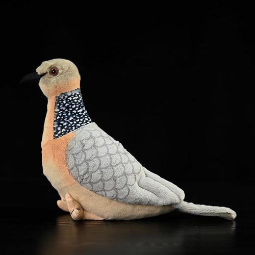 POPOTATO Realistic Spotted Dove Plush - 9'' Turtle Dove Stuffed Animal - Plushy and Squishy Pillow Toy - Cute Bird Toys for Boys and Girls