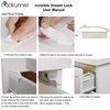 Child Safety Locks, Baby Proofing Drawers Locks, Coolrunner Baby Safety Invisible Drawer Latches with Strong Adhesive for Baby Care - No Tools or Drilling Required(8 Pack)