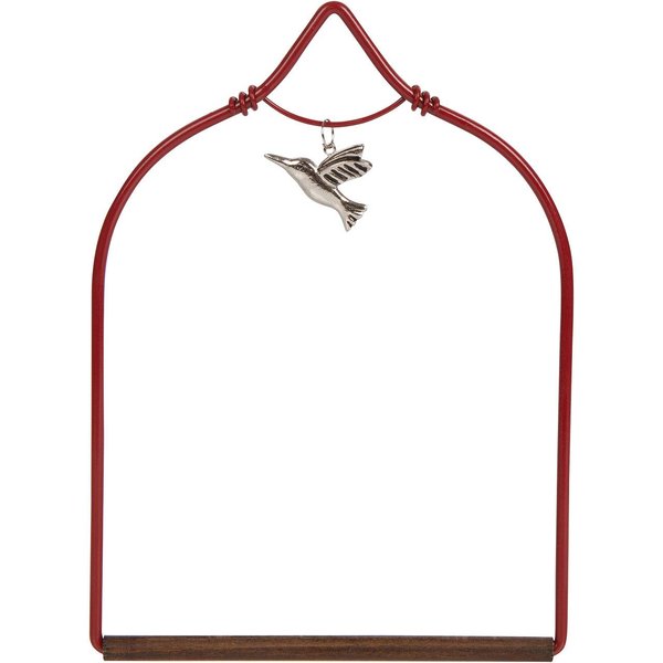 Pop's Birding, The Original Charm Hummingbird Swing for Outdoors - Perfect Bird Perch for Small Birds - Sturdy Steel Metal Swing Set with Hook Included