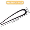 3 Pack French Hair Forks, U Shaped Hair Pins Tortoise Shell Clips Hairstyle Accessories Benefree Style Twist Hair Sticks Chignon Bun Hair Sticks for Women Girls (Gold + Silver + Black)