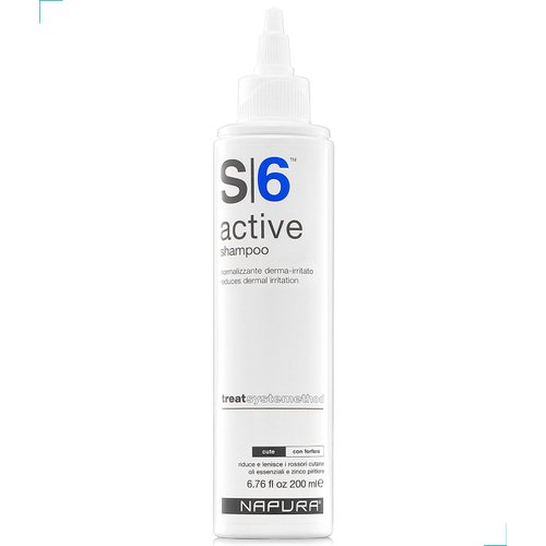 NAPURA S6 Anti Dandruff Shampoo with Tea Tree Oil, 1% Zinc and 1% Salicylic Acid - Natural Itchy Scalp Treatment (6.76 fl oz) for Men and Women