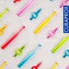 Curaprox CPS 07 Prime Start Interdental Brushes Set, 5 interdental Brushes CPS 07 Prime + 1 Holder UHS 409 + 1 Holder UHS 470, 0.7 mm to 2.5 mm, Red