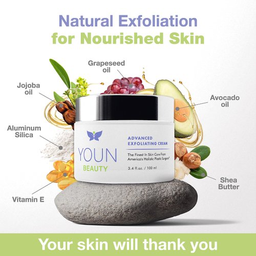 YOUN Beauty Wash-Off Exfoliating Face Wash by Dr. Anthony Youn – Paraben-Free, Gentle Face Exfoliator with Shea Butter, Vitamin E, Jojoba Oil, and Grapeseed Oil (100 ml)