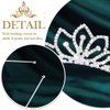 Kilshye Girls Rhinestone Tiara Silver Crystal Princess Tiaras and Crowns Birthday Headdress for Prom