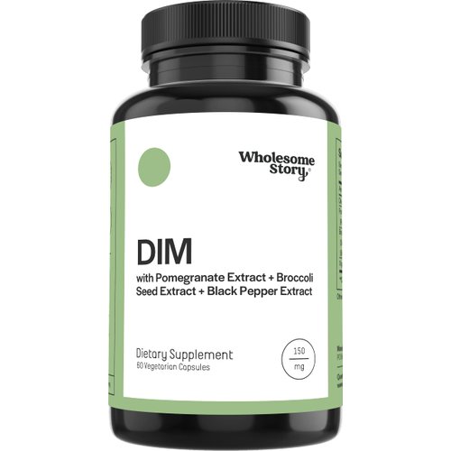DIM Supplement for Women and Men Plus Pomegranate, Broccoli and Black Pepper | Diindolylmethane | Hormone and Estrogen Balance Supplement | Cell and Tissue Health | 30-Day Supply | 60 Capsules