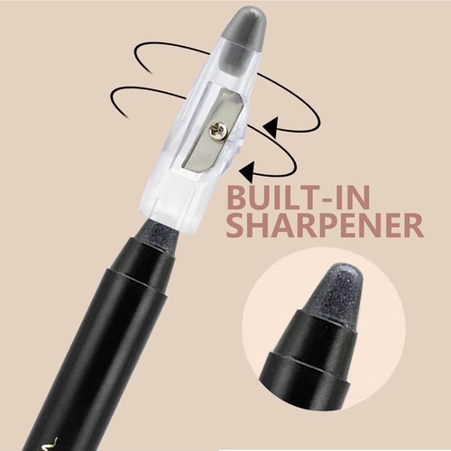 Black Eyeshadow Stick, Blendable Creamy Eyeshadow Eye Brightener Stick, Waterproof Eyeshadow Pencil Long Lasting Crayon, Smooth Shimmer Eye Shadow Highlighter Eye Liner Makeup.#7 black shimmer