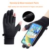 LJCUTE Winter Fingerless Fishing Gloves for Men & Women, Windproof Cold Weather Touchscreen Motorcycle Cycling Gloves for Photography Hunting Driving Ski Running