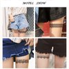 Sttiafay Lace Tattoo Stickers Sexy Black Lace Leg Fake Tattoo Summer Temporary Thigh Tattoo Wedding Art Stickers for Festival Beach Party