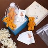 Zhanmai Set of 12 Mini Plush Bears Little Pocket Bears Sympathy Gift for Kids Inspirational Bear Hug Gift Card Party Favors White Organza Bags(Cute Style, 8-9 cm)