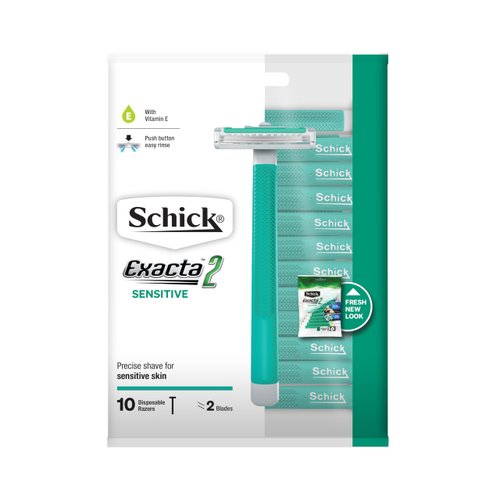 Schick Exacta2 Sensitive Disposable Razor, 10 Count (1Pack)