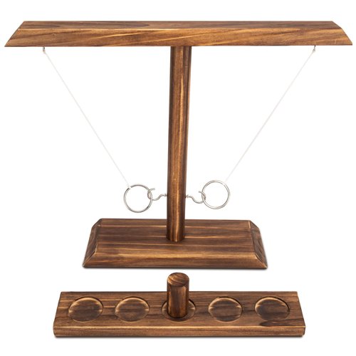 DreamToyz Ring Toss Games for Adults, Ring Toss Game, Outdoor Indoor Handmade Wooden Hooks Fast-p...