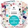 Clever Fox Planner Stickers – Monthly, Weekly & Daily Planner Stickers 14 Sheets Set of 1360+ Unique Stickers by Clever Fox (Value Pack)