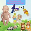 NILISWIEST Mini Rebirth Doll, Gift Box Miniature Doll, Toys for Kids Over 3 Years Old (Style C)