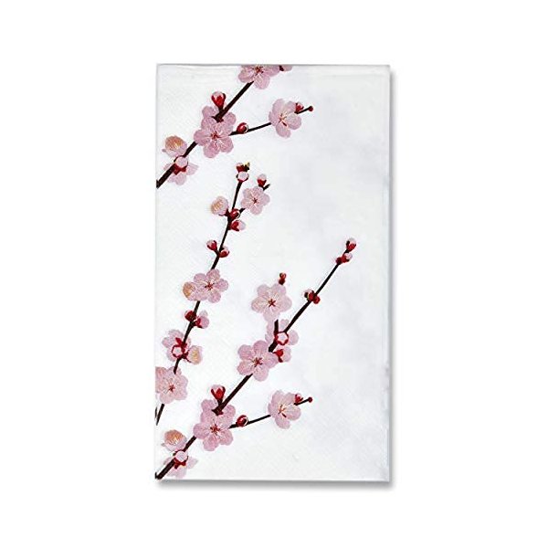 Gift Boutique 100 Floral Cherry Blossoms Guest Napkins Disposable Paper Pink Flowers Dinner Hand Napkin Bathroom Powder Room Birthday Party Supplies
