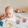 ATKSUNIEE Baby Soft Textured Ball Set,Sensory Ball Toys,Sound&Bath Toys Balls,Suitable for Baby Sensory Exploration Toys Gift Over 6+ Months(4PCS)