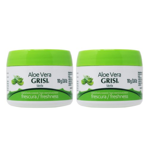 Grisi Aloe Vera Face Cream 2-Pack, Moisturizer for All Skin Types, Soothing &amp; Regenerating, Ideal...