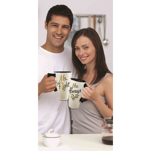 Spoontiques - Ceramic Travel Mugs - Positive Affirmations Cup - Hot or Cold Beverages - Gift for Coffee Lovers