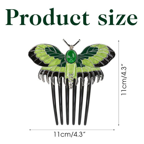 Butterfly Decorative Hair Comb, Fashion Pins Clip Vintage Fancy Style Handmade Alloy, Cute Rose Claw Side Bun Accessories Accessory for Bridal Wedding Party Prom Evening Special Occasion Casual Women