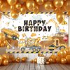 Avezano Construction Birthday Backdrop Banner Construction Theme Birthday Party Decorations Excavator Happy Birthday Banner for Boys Kids Birthday Supplies 70.8 x 43.3 Inch