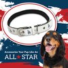 MLB Dog Collar Los Angeles Dodgers New Signature PRO PVC-Leather Premium Pet Collars Extra Tough & Durable! Super Stylish! Size: Medium Adjustable 16-20" Length x 1" Width
