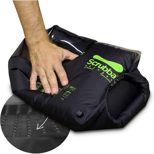 Scrubba Wash Bag Portable Washing Machine - Lightweight Manual Washing Machine for Travel, Camping, Laundry, Baby Clothes - Travel Essentials, Gift - use with Laundry Detergent/Sheets - 5.3 oz.