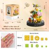 QLT QIAOLETONG Flower Bouquet Building Sets, 588 PCS Animals Flowers Botanical Collection Mini Bricks Building Blocks Toy for Adults, Valentine's Day for Her Mom Women Wife Girlfriend (Bee)
