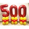 40 Inch Red 25 Number Balloons Giant Jumbo Huge 25 or 52 Foil Mylar Helium Number Digital Balloons Red Birthday Mylar Digital Balloons 25 Birthday Party 25th Anniversary Events Party Decorations