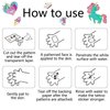 Unicorn Party Supplies Temporary Tattoos - Glitter Unicorn Birthday Party Favors, Cute animated unicorn + Halloween Easter Makeup (6 Sheet)