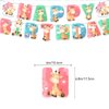 Giraffe Birthday Decorations Cute Animal Giraffe Party Decorations Include Giraffe Happy Birthday Banner, Hanging Swirls, Cake Topper, Cupcake Topper, Balloons