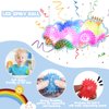 12 Pieces Light Up Bouncy Ball for Kids, 2.55" Spiky Sensory Balls for Stress Relief, LED Flashing Balls for Party Favors Student Gifts School Rewards