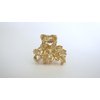 Generic Small mini gold metal flowers leaf hair claw clip