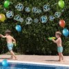 Cheerland Transparent Blue Bubble Garland Happy Birthday Banner Under the Sea Party Decorations for Kids Ocean Theme Party Decoration Hanging Under Sea Birthday Decor Mermaid Party Decoration