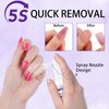XIFEPFR Nail Glue Remover Kit, 2pcs Press on Nail Remover with Removal Tools, Easy Remove Solid Nail Glue Gel On Fake Nail Tips in 5s, Non-Acetone, Not for UV Gel or Gel Nail Polish