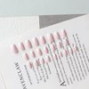 KQueenest Ombre Pink Press on Nails Short Medium Square Glue on Nails White and Pink, French Fake Nails Short Coffin, Winter Acrylic Nails Press on, Gradient Gel Nails For Women False Nails 24 Pcs