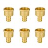 1/2" Pex Fittings, SUNGATOR 1/2 Pex Female Adapter, PEX 1/2" x 1/2" NPT Female Threaded Adapter, 1/2" Pex to 1/2" Female NPT, No Lead Brass 1/2" Pex Fittiings Set, ASTM F1807(6 Pack)