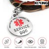 Service Dog TAG Small Breed Premium Double Sided Dog Identification .999 inch Engraved -Bold Protected Under Federal Law with Medical Alert Symbol Easily Attach to Collar Harness and Service Dog Vest