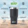 Beast 20 oz Tumbler Stainless Steel Vacuum Insulated Coffee Ice Cup Double Wall Travel Flask (Matte Black)