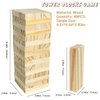 CHILDPHILO Tumble Tower Blocks Game for Adults, 48Pcs Couples Date Night Wood Stacking Game Valentine Stacking Wooden Blocks Game for Girlfriend, Boyfriend, Newlywed, Wife or Husband