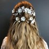 Bartosi Flower Hair Clips Floral Hair Pin Rhinestone Bridal Decorative Bobby Pins Wedding Hair Accessories for Women and Girls (Pack of 5)