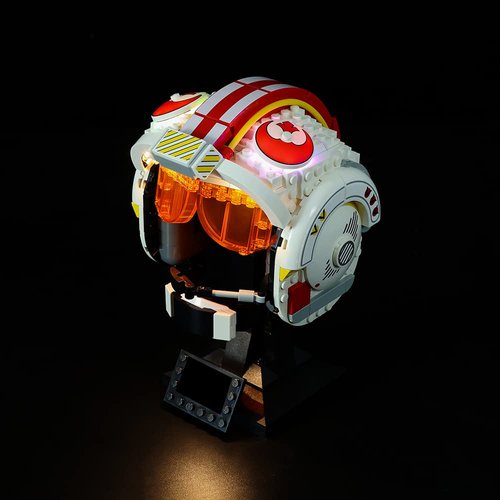 Kyglaring Only LED Lighting Kit Lights Set Designed for Lego Star Wars Luke Skywalker (Red Five) Helmet 75327 Building Model Kit - Without Lego Set (Standard Version)