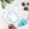 REWIDPARTY Winter Onederland Party Invitations with Envelopes & Stickers（Set of 15） Blue Snowflake Shaped Fill-in Invitations Boy 1st Birthday Party Invites Winter Wonderland Holiday Party Supplies