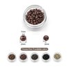 Medsuo 200pcs Silicone Lined Nano Rings Beads Links for Nano Tip Hair Extensions Nano Beads 3.0mm(OD) 1.0mm(ID) 2.0mm(L) 5 Color Optional - Brown